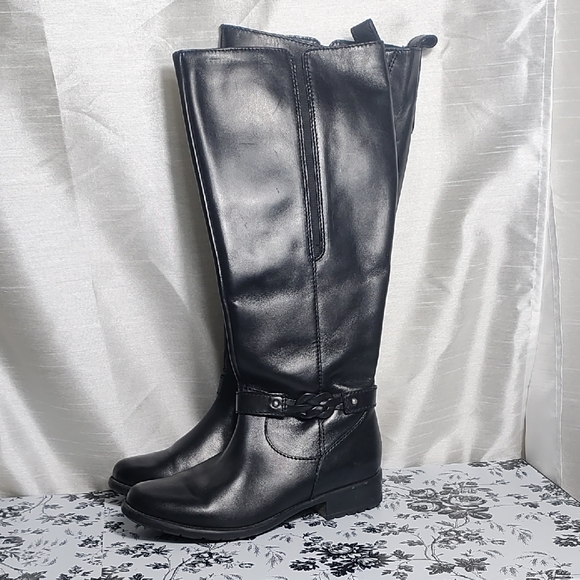 Clarks Black Over the Knee Boots - Picture 1 of 11